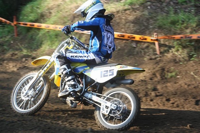 Harrie Basten uit Lierop 11e plaats bij de ONK 85cc Motocross in Markelo