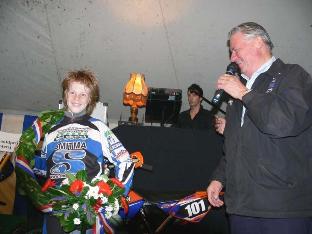 Nederlands Kampioen 65 cc kleine wielen Harry Basten