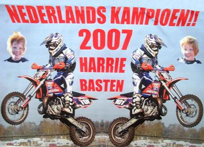 Nederlands Kampioen 65 cc kleine wielen Harry Basten
