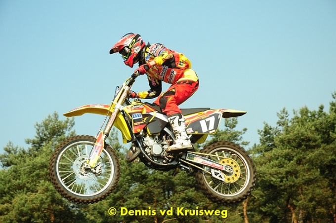 Rene Boer net buiten de top tien in NK MX2 Jeugd in Lierop