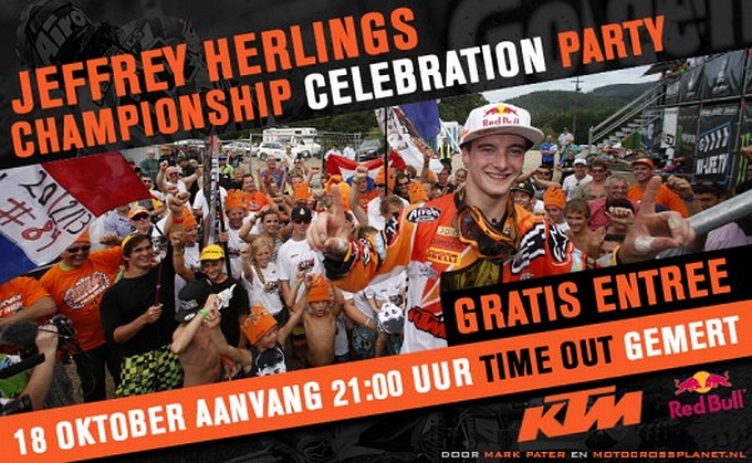 Huldiging Jeffrey Herlings World Championship Celebration Party