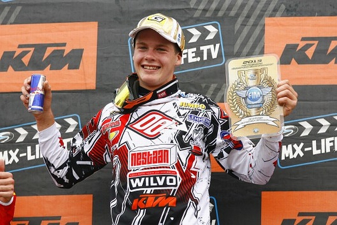 Pauls Jonass in Lierop in het EK MX2