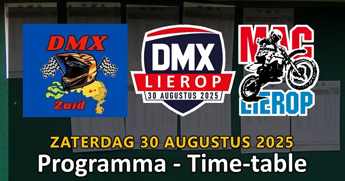 Volledig programma DMX Zuid competitie Lierop bekend