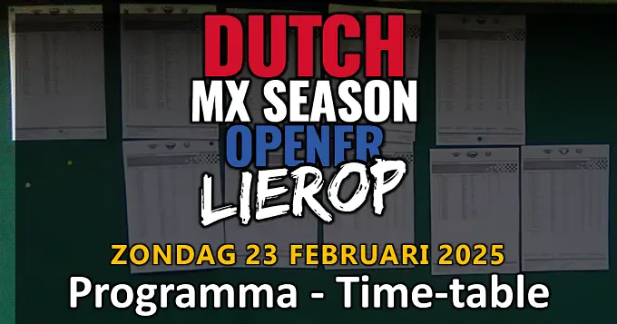 Volledig programma Dutch MX Season Opener bekend