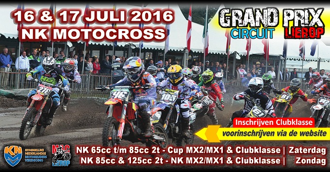 KNMV NK Motocross MAC Lierop 16 en 17 juli 2016