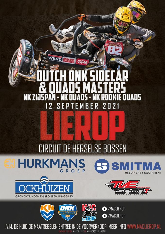 Tickets Sidecars/Quad Masters Lierop bijna uitverkocht!