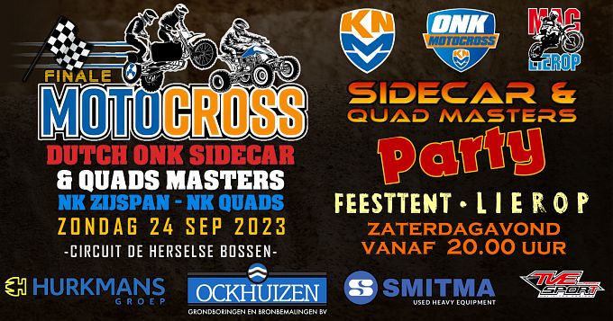 Voorbereidingen ONK Zijspan & Quad Masters zon 24 sept Lierop