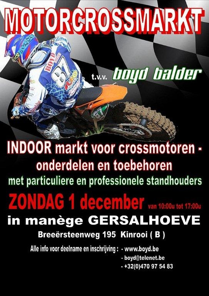 Grote Motorcrossmarkt in Kinrooi op 1 december 2013