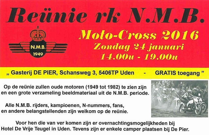 Zondag 24 Januari NMB Reunie in Uden