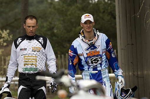 Stefan Everts leert Sven Nys motorcrossen