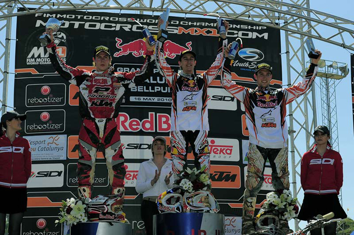 Podium MX2 Grand Prix Spanje