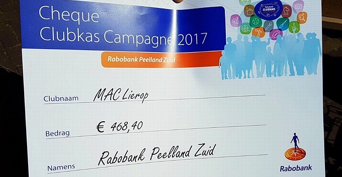 Uitslag Rabobank Clubkas Campagne 2017