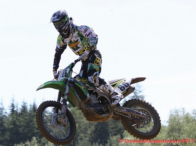 Rob van Vijfeijken ook in 2012 op Kawasaki in het ONK MX1